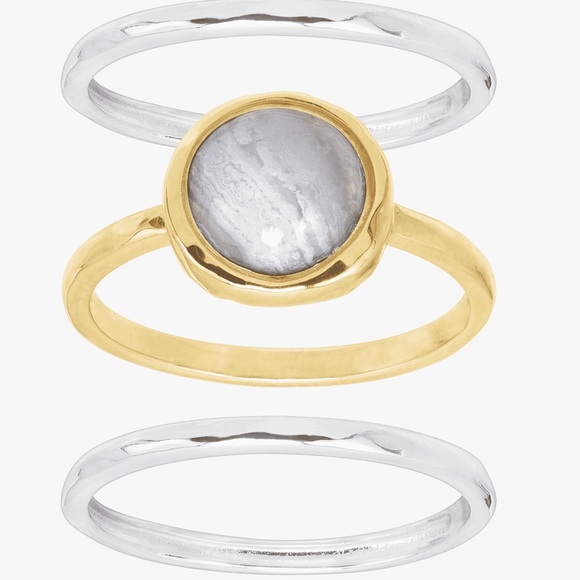 Silpada Jewelry - Silpada 3 Stackable Rings Two-Toned NIB